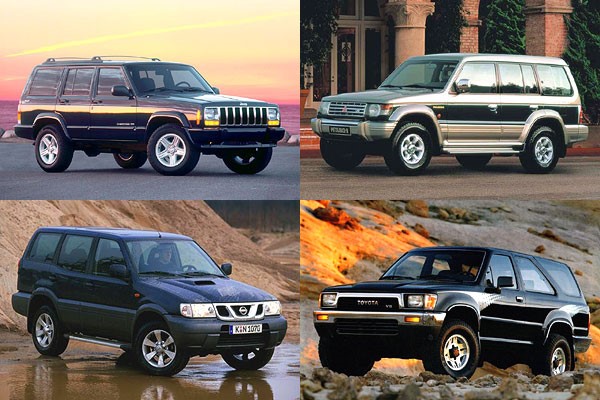 Jeep Cherokee XJ vs. Mitsubishi Pajero II vs. Nissan Terrano II vs. Toyota 4Runner II